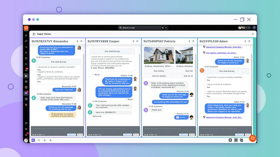 All chats on one screen